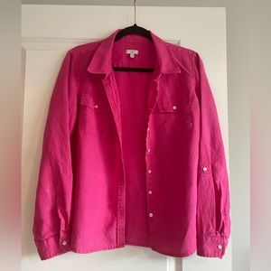 Talbots linen button down shirt — size M